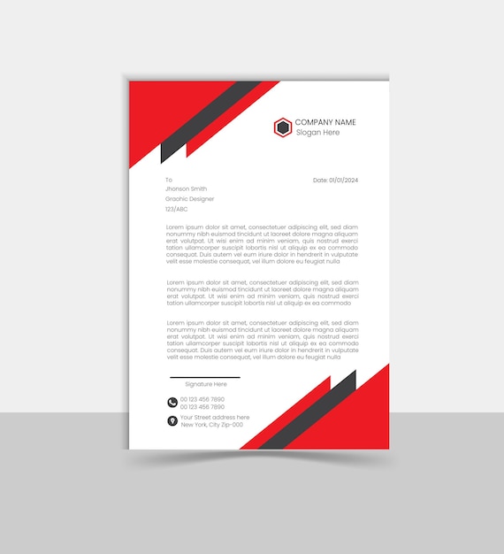 vector business letterhead template