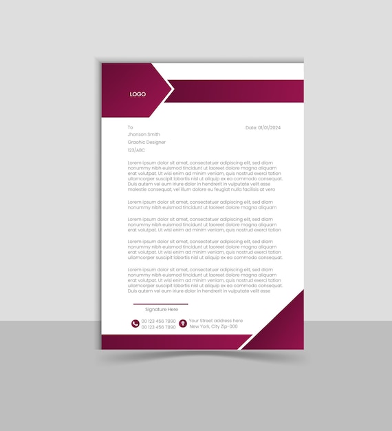 vector business letterhead template