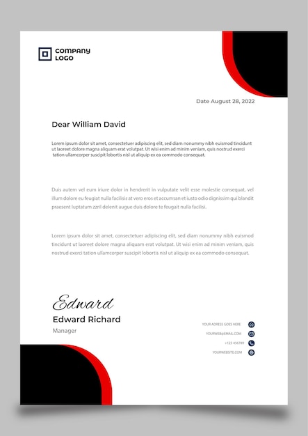 Vector vector business letterhead template