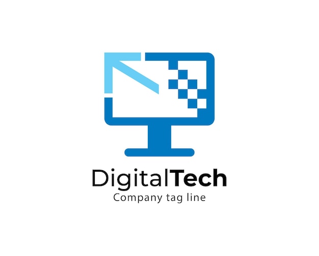 vector business logo computer shape design template