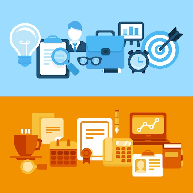 Vector vector business and managementin flat style