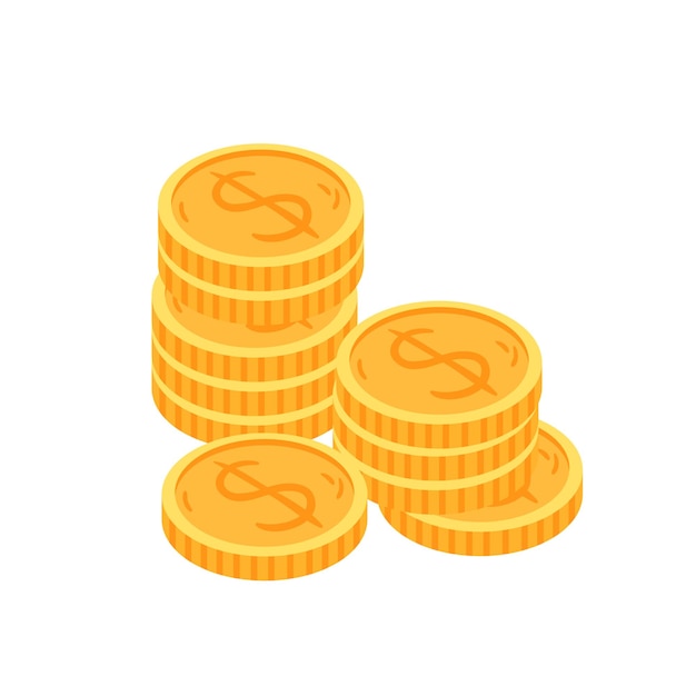 Vector business marketing information with coins