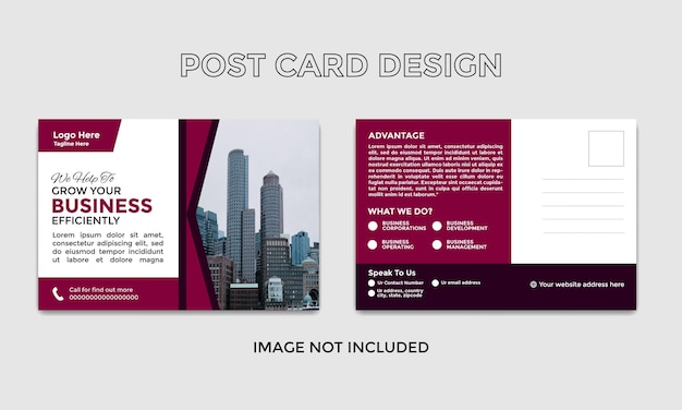 vector business postcard design template