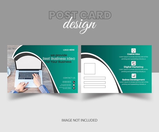 Vector vector business postcard design