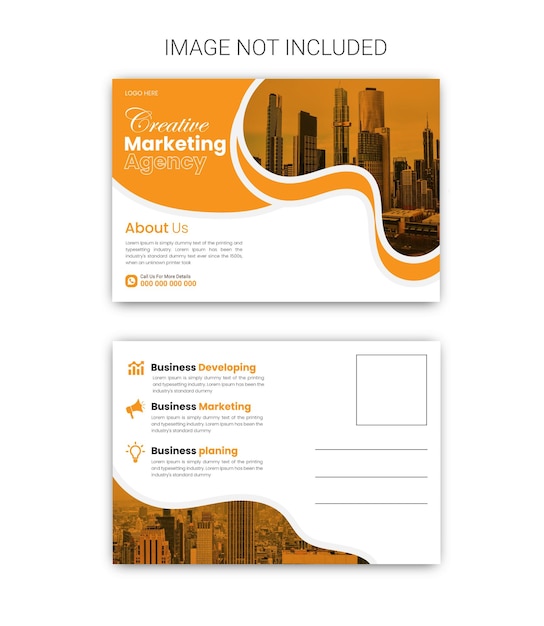 vector business postcard design