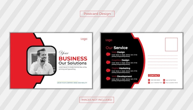 Vector business postcard design