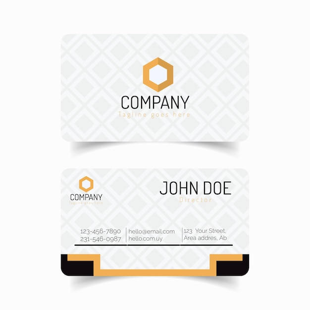 Vector Business Presentation Card Design Template