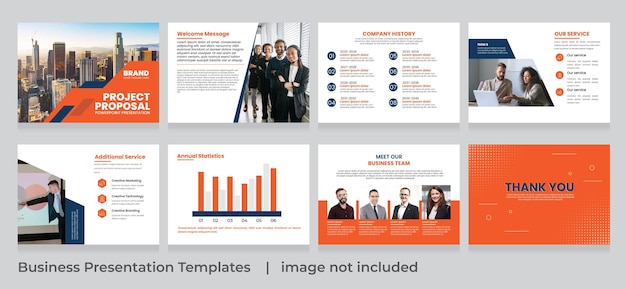 Дизайн шаблонов PowerPoint для векторной бизнес-презентации