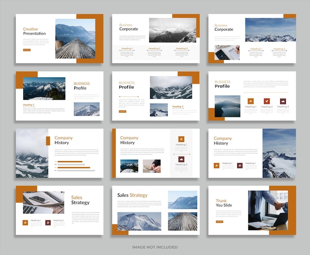 Vector business presentation templates