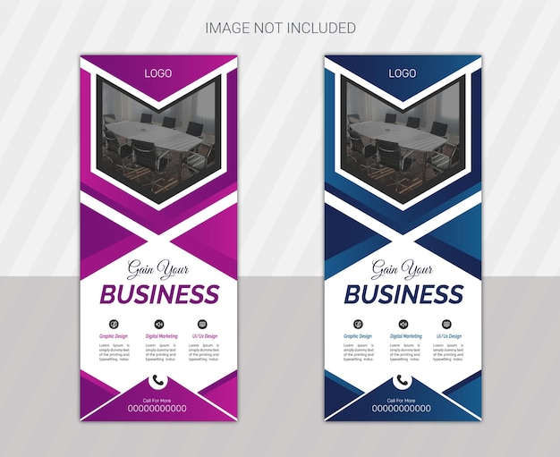 Vector vector business rack card design template