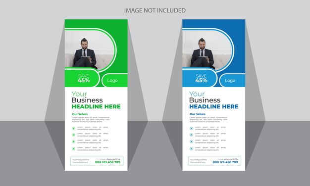 Vector vector business roll up banner verticale set