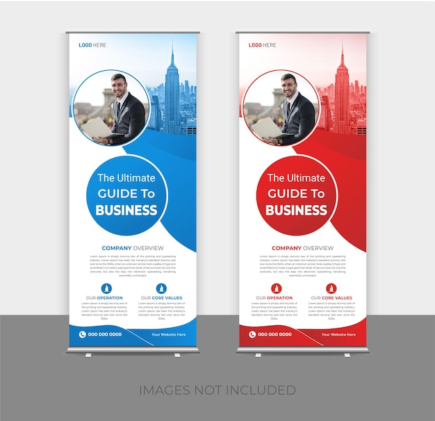 Vector business roll up banner