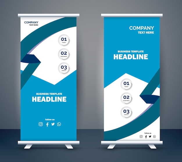 Vector vector business roll up display standee for presentation purpose