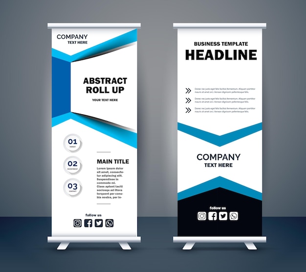 Vector vector business roll up display standee for presentation purpose
