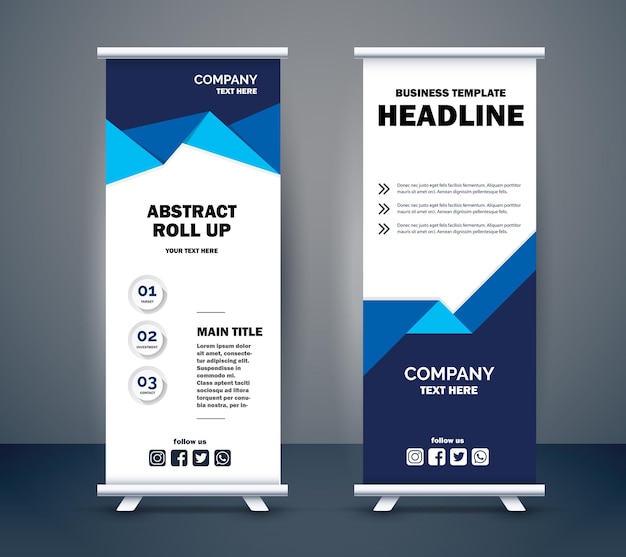 Vector vector business roll up display standee for presentation purpose