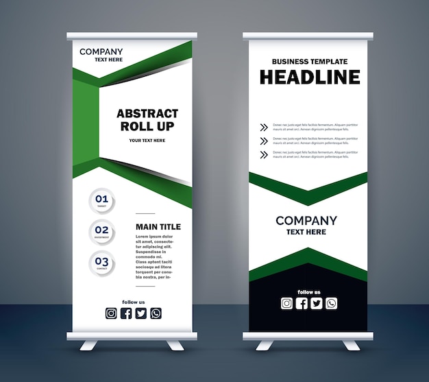 vector business roll up display standee for presentation purpose