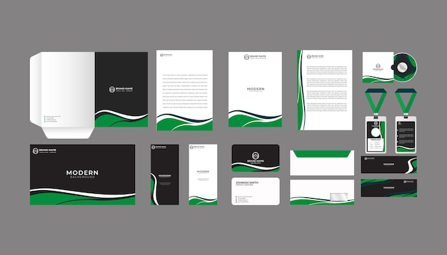 Vector business stationery professional big set design