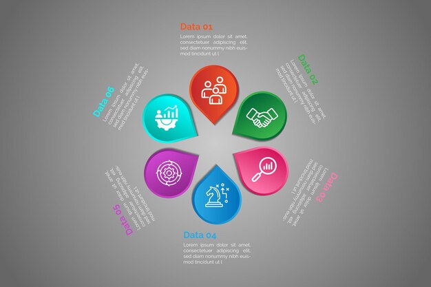 Vettore progettazione di elementi infografici di statistica aziendale vettoriale