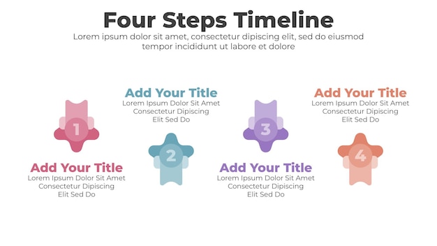 Vector business timeline infographic design elements
