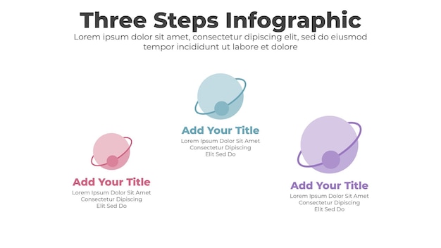 Vector business timeline infographics template with 3 steps