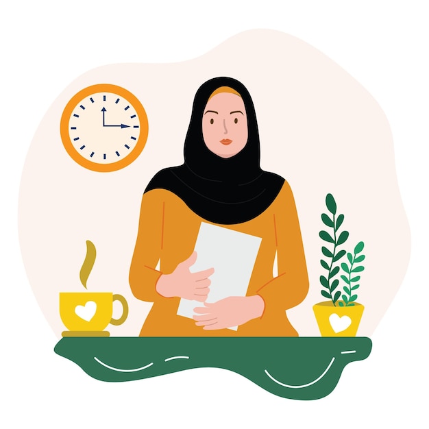 Vector Business Woman doing activity