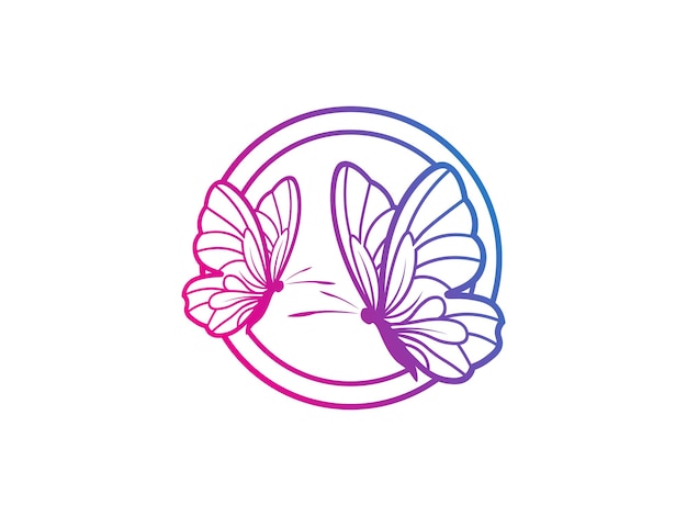ベクトル カラフルなベクトル蝶の抽象的なロゴ