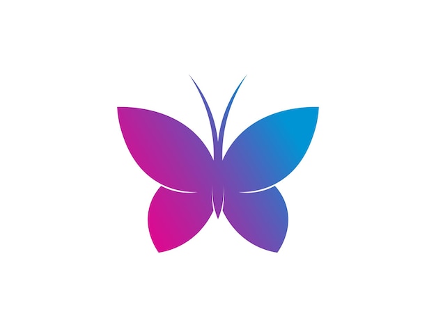 Vector butterfly abstract logo colorful