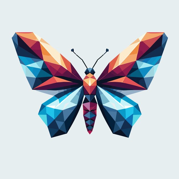 Vector vector butterfly colorful gradient modern logo illustrations generative ai