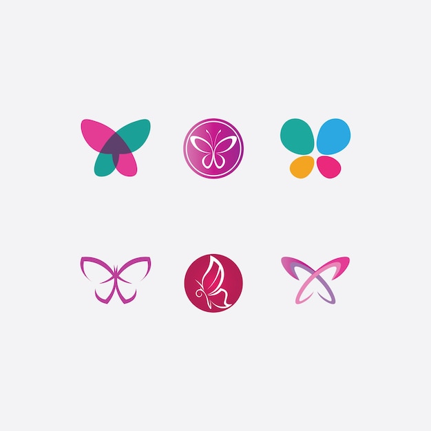 Vector butterfly conceptual simple, colorful icon. logo. vector illustration