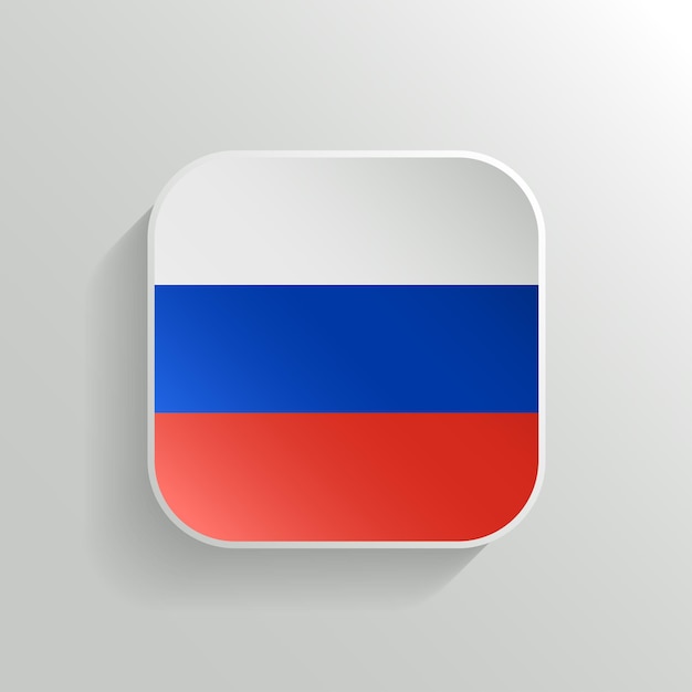 Vector Button Russia Flag Icon