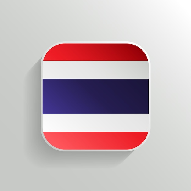 Vector Button Thailand Flag Icon