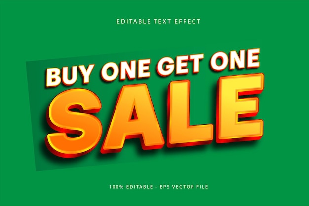 Vector Buy One Get One Sale テキストエフェクトを編集できる