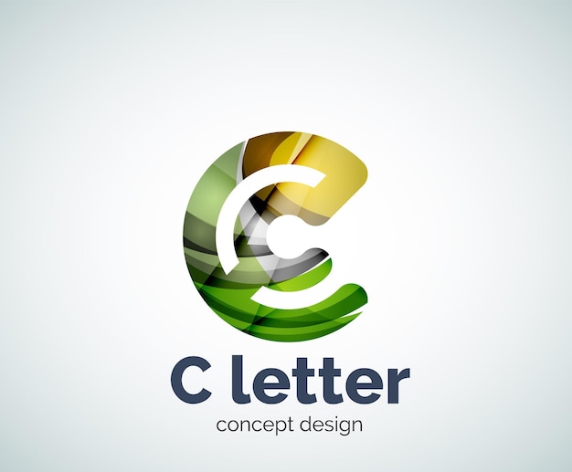 Vector C letter concept logo template