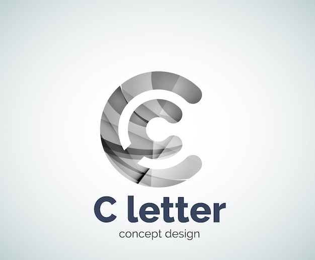 Vector C letter concept logo template