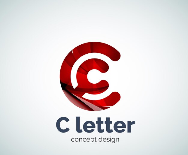 Vector C letter concept logo template