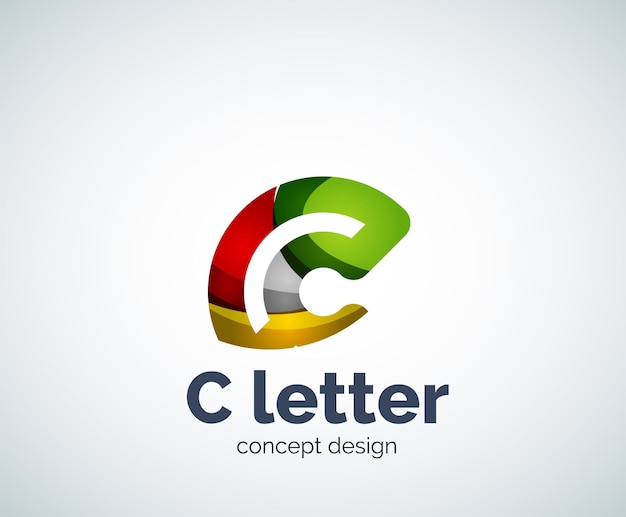 Modello di logo del concetto di lettera c vettoriale
