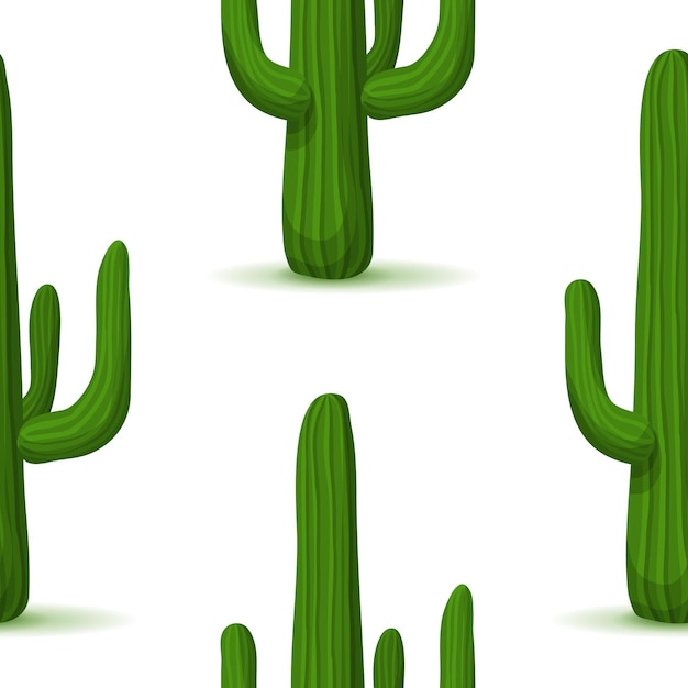 Vector cactus naadloos patroon