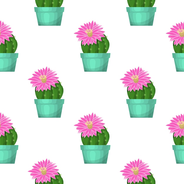 Vector cactus seamless pattern