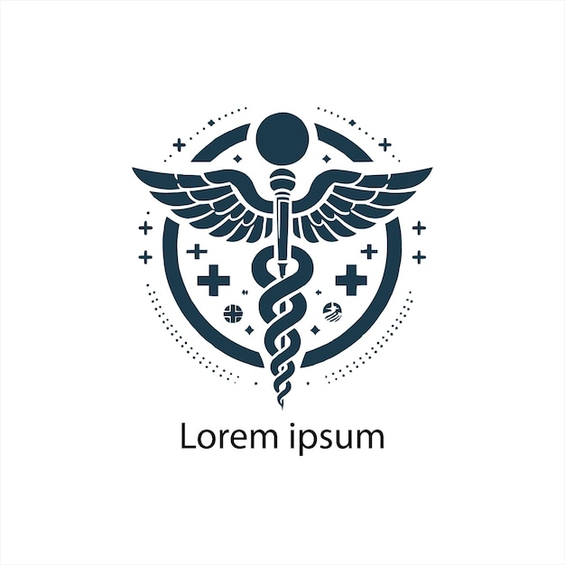 vector caduceus medical logo