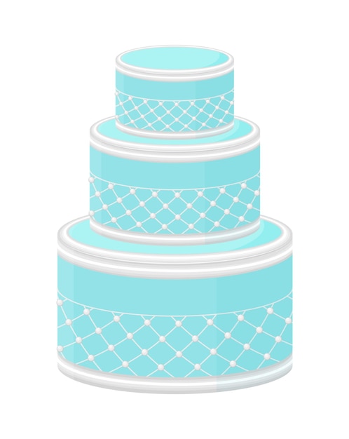 Vector vector cake isolated on white background