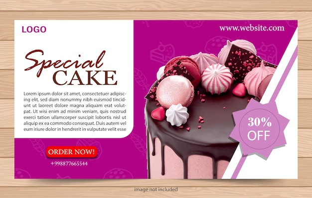 VECTOR CAKE SHOP POSTER TEMPLATE FOR SOCIAL MEDIA