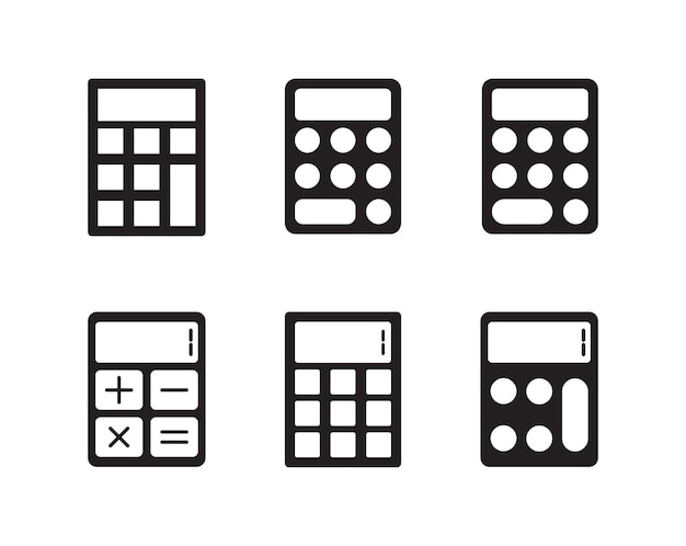 vector calculator icon collections