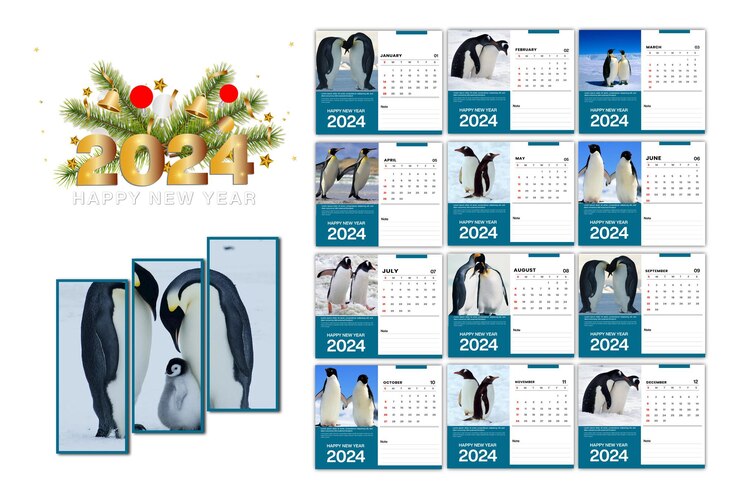 Vector vector calendar design 2024