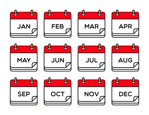 Vector vector calendar months illustration