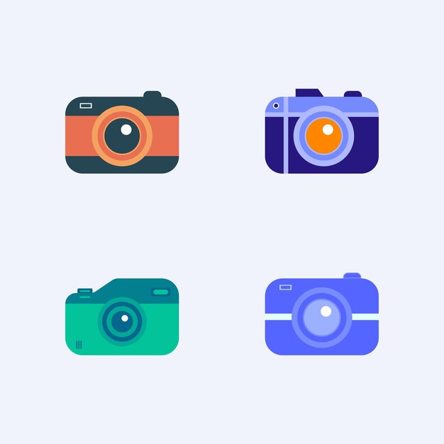 Vector camera logo icoon collectie pack