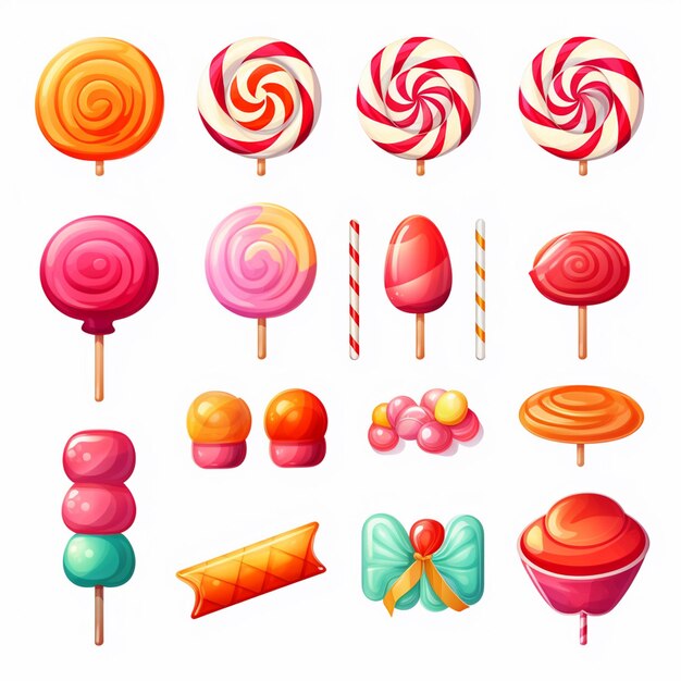 Vettore vettore illustrazione caramella cibo dolce dessert design zucchero icona isolato vacanza caramello