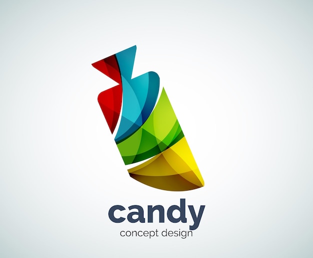 Векторный шаблон логотипа конфеты