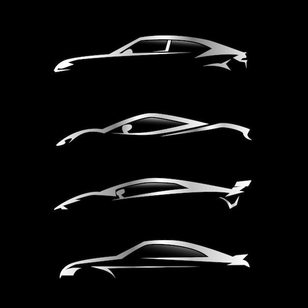 vector car outline template collection