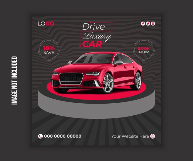 Vector vector car rent and sale poster banner or social media post