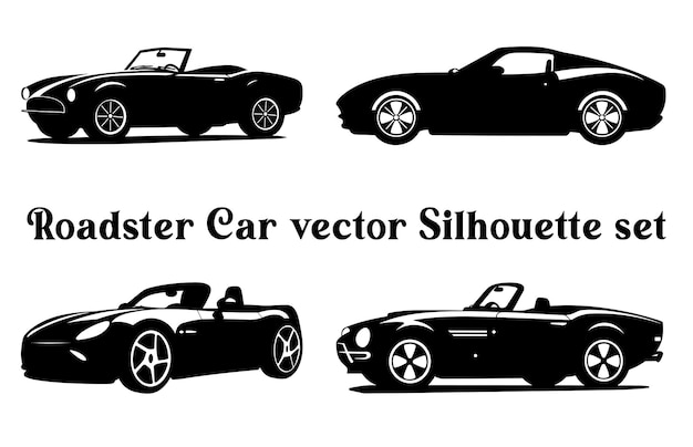 Vector Car Silhouettes Bundle Set of Car vector silhouette Clipart